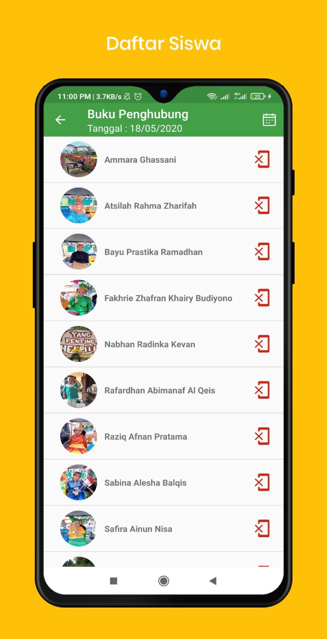Gambar daftar anak di Aplikasi Android Adzkia Mobile Banjarnegara