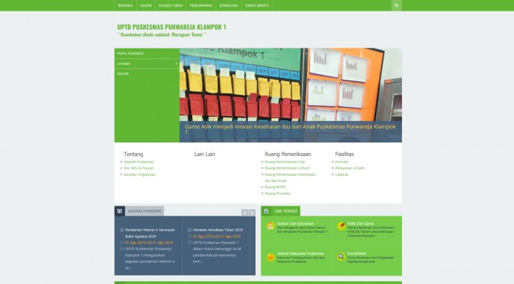 Pembuatan Website Puskemas Purwareja Klampok 1 Banjarnegara